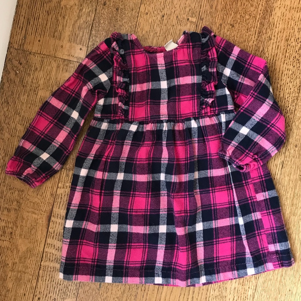 Tucker+Tate Sz18Mo Navy, Pink, & Cream Plaid Dress